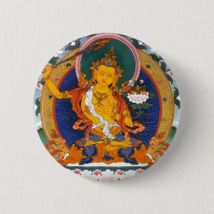 MANJUSHRI TIBET MYTHOLOGY RONDE BUTTON 5,7 CM