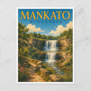 Mankato Minnesota Minneopa Falls GeoSaga Briefkaart