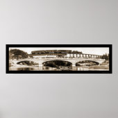 Mankato MN Bridge Foto 1911 Poster (Voorkant)