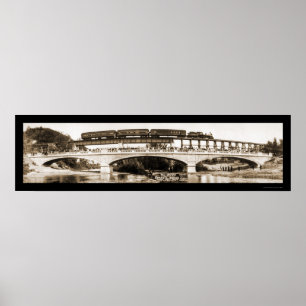 Mankato MN Bridge Foto 1911 Poster