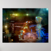 Mankdelle Futuristic City Print (Voorkant)