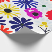 MankDhani Colorful Flowers Pattern Cadeaupapier (Hoek)