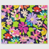 MankDhani Colorful Flowers Pattern Cadeaupapier (Vlak)