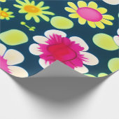MankDhani Colorful Flowers Pattern Wrapping Paper Cadeaupapier (Hoek)