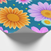 MankDhani Colorful Flowers Pattern Wrapping Paper Cadeaupapier (Hoek)
