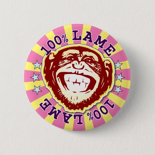 Manke 100% Grappige Funky Monkey Badge Ronde Button 5,7 Cm (Voorkant)