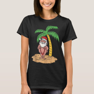 Mankini Santa Summer zwemt Kerstmis in juli B T-shirt