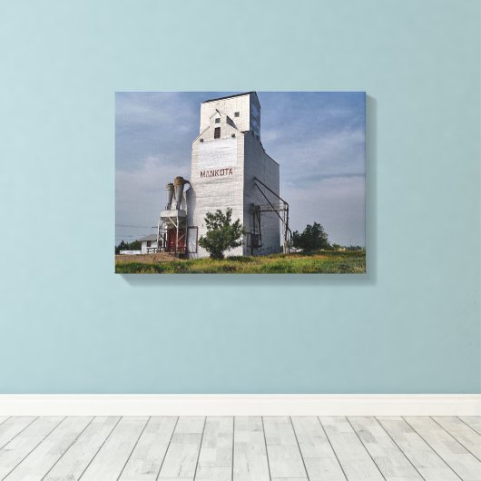 Mankota Grain Elevator Canvas Afdruk (Insitu (Houten vloer))