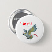 Mankzwavel Crested Cockatau Ronde Button 5,7 Cm (Voorkant /achterkant)