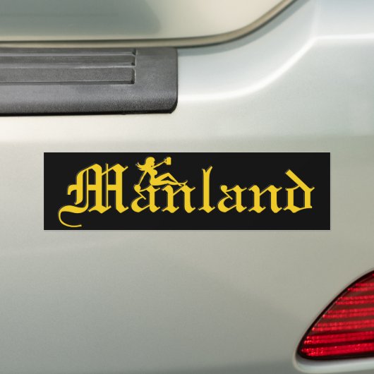 MANLAND Bumpersticker! Bumpersticker (Op auto)