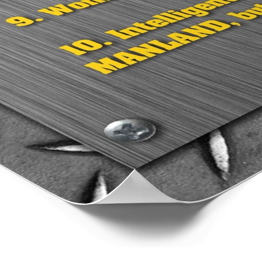 MANLAND WETGEVING Gestructureerde afdrukken Poster (Hoek)