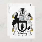 Manley Family Crest Briefkaart (Voorkant / Achterkant)