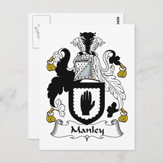 Manley Family Crest Briefkaart (Voorkant / Achterkant)
