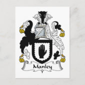 Manley Family Crest Briefkaart (Voorkant)