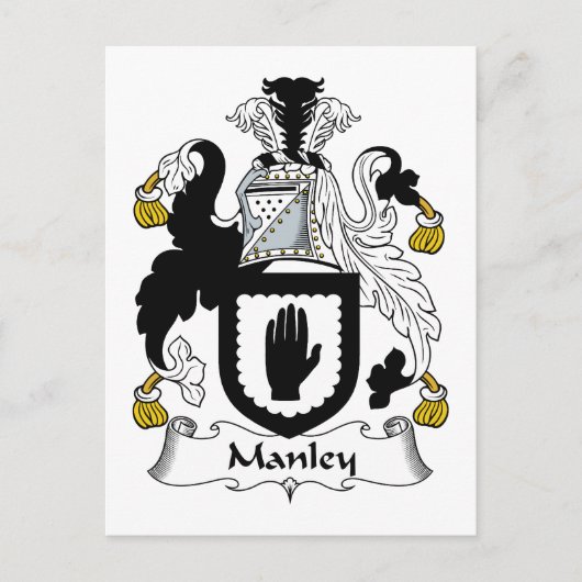 Manley Family Crest Briefkaart (Voorkant)