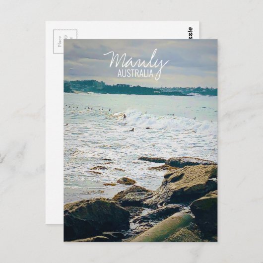 Manly Beach Ocean surf Australië reizen Briefkaart (Voorkant / Achterkant)