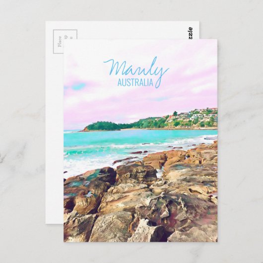 Manly Beach Ocean surf Australië reizen Briefkaart (Voorkant / Achterkant)