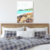Manly Beach Ocean surf Australië reizen Canvas Afdruk (Insitu (Slaapkamer))