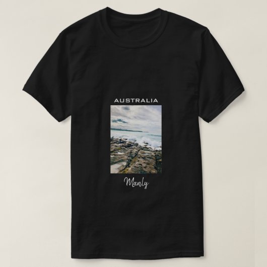 Manly Beach Ocean surf Australië reizen T-shirt (Design voorkant)