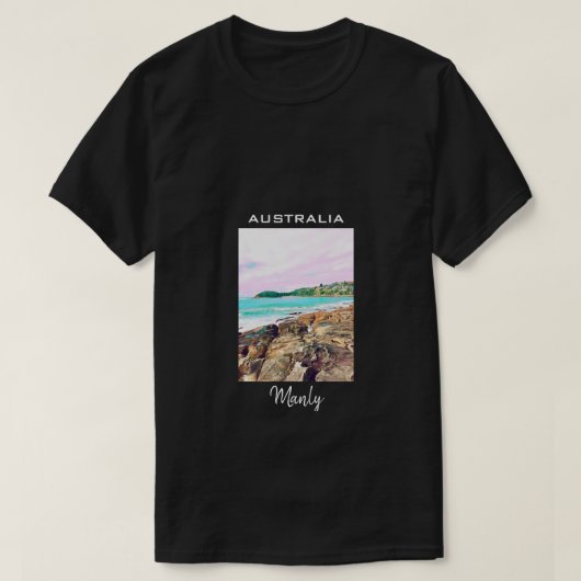 Manly Beach Ocean surf Australië reizen T-shirt (Design voorkant)
