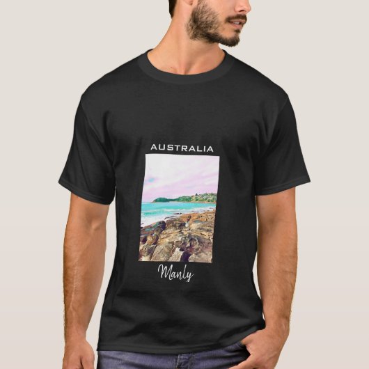 Manly Beach Ocean surf Australië reizen T-shirt (Voorkant)