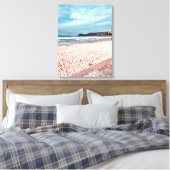 Manly Beach retro Australië reizen Canvas Afdruk (Insitu (Slaapkamer))