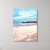 Manly Beach retro Australië reizen Canvas Afdruk (Voorkant)