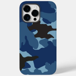 Manly Blue Camo Militair Camouflage Patroon Tough Case-Mate iPhone Case