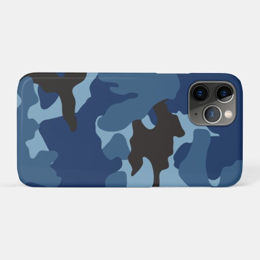 Manly Blue Camo militaire camouflagepatroon Case-Mate iPhone Case (Achterkant (horizontaal))
