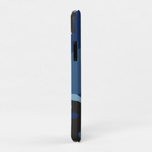 Manly Blue Camo militaire camouflagepatroon Case-Mate iPhone Case (Achterkant/rechts)