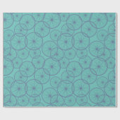 Manly Blue Fietser Wielen Patroon Cadeaupapier (Vlak)