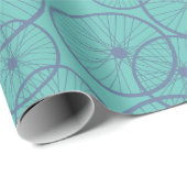 Manly Blue Fietser Wielen Patroon Cadeaupapier (Rol Hoek)