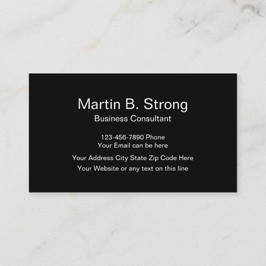 Manly Consultant Visitekaartjes (Achterkant)