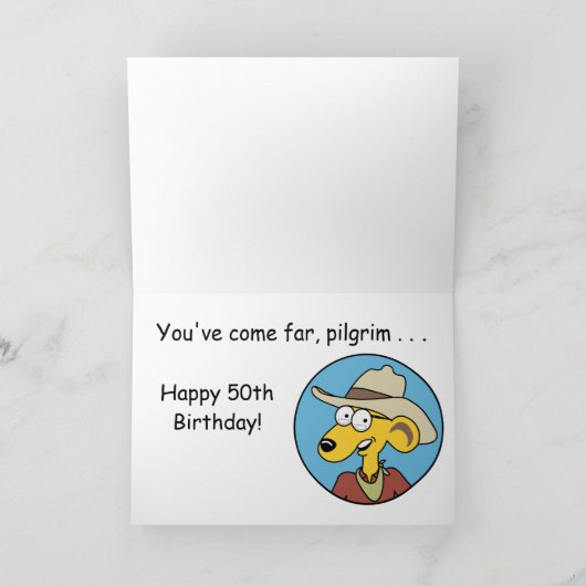 Manly Cowboy 50ste verjaardag Kaart (Binnen)