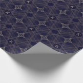 Manly Diamond Pattern Navy Blue Taupe Monogrammed Cadeaupapier (Hoek)