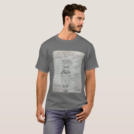 Manly DIY Bolt T T Shirt (Voorkant volledig)