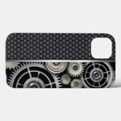 Manly Exposed Gears and Mesh Pattern Case-Mate iPhone Case (Achterkant (horizontaal))