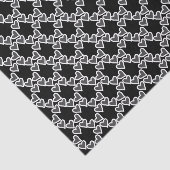 Manly Grey Hearts op zwart Tissuepapier (Detail)