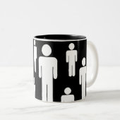 manly-koffie tweekleurige koffiemok (Voorkant rechts)