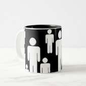 manly-koffie tweekleurige koffiemok (Voorkant links)