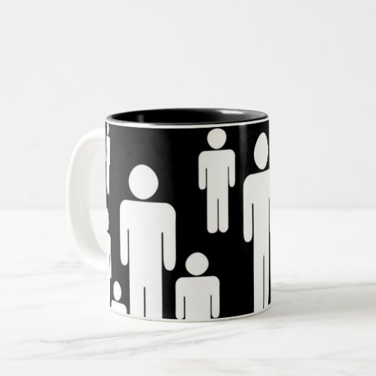 manly-koffie tweekleurige koffiemok (Voorkant links)