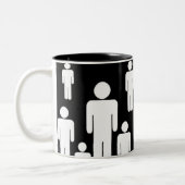 manly-koffie tweekleurige koffiemok (Links)