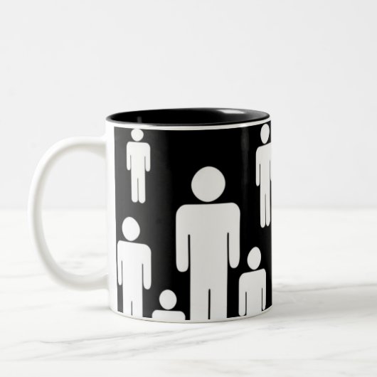 manly-koffie tweekleurige koffiemok (Links)