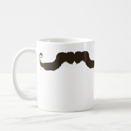 Manly krulde snor koffiemok (Links)