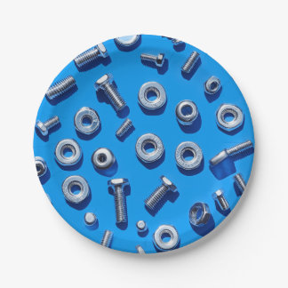 Manly Man Gear Head Nuts en Bolts papier borden Papieren Bordje