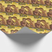 Manly Mannen Arm Wrestle Cadeaupapier (Hoek)