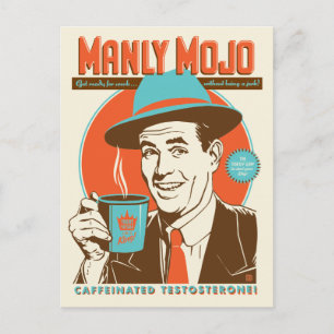 Manly Mojo Coffee Briefkaart