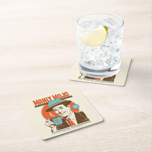 Manly Mojo Coffee Kartonnen Onderzetters (Insitu)