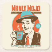 Manly Mojo Coffee Kartonnen Onderzetters (Voorkant)