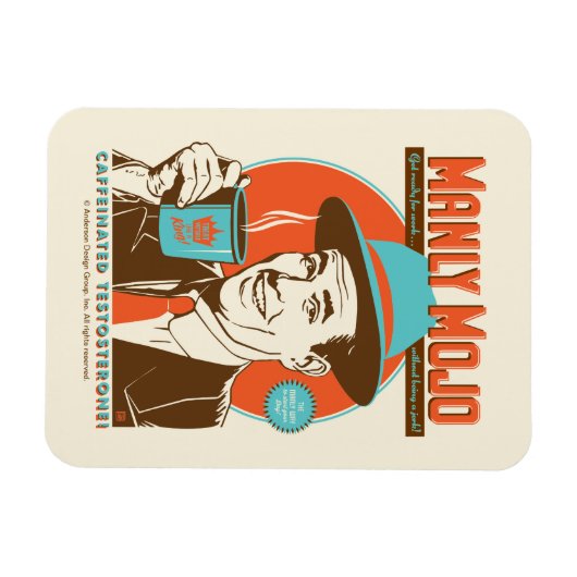 Manly Mojo Coffee Magneet (Horizontaal)